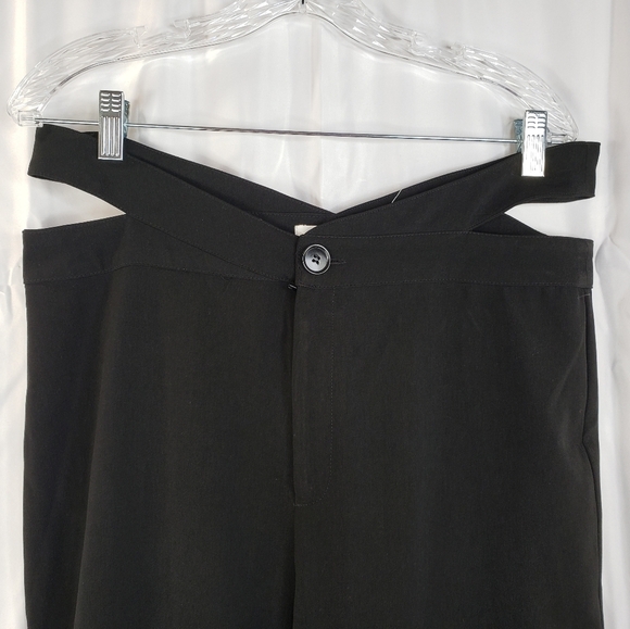 Elodie Black K Sexy Side Cut Out Waist Flare Leg Pant Sz XL. Date Night Clubbing - Picture 4 of 12